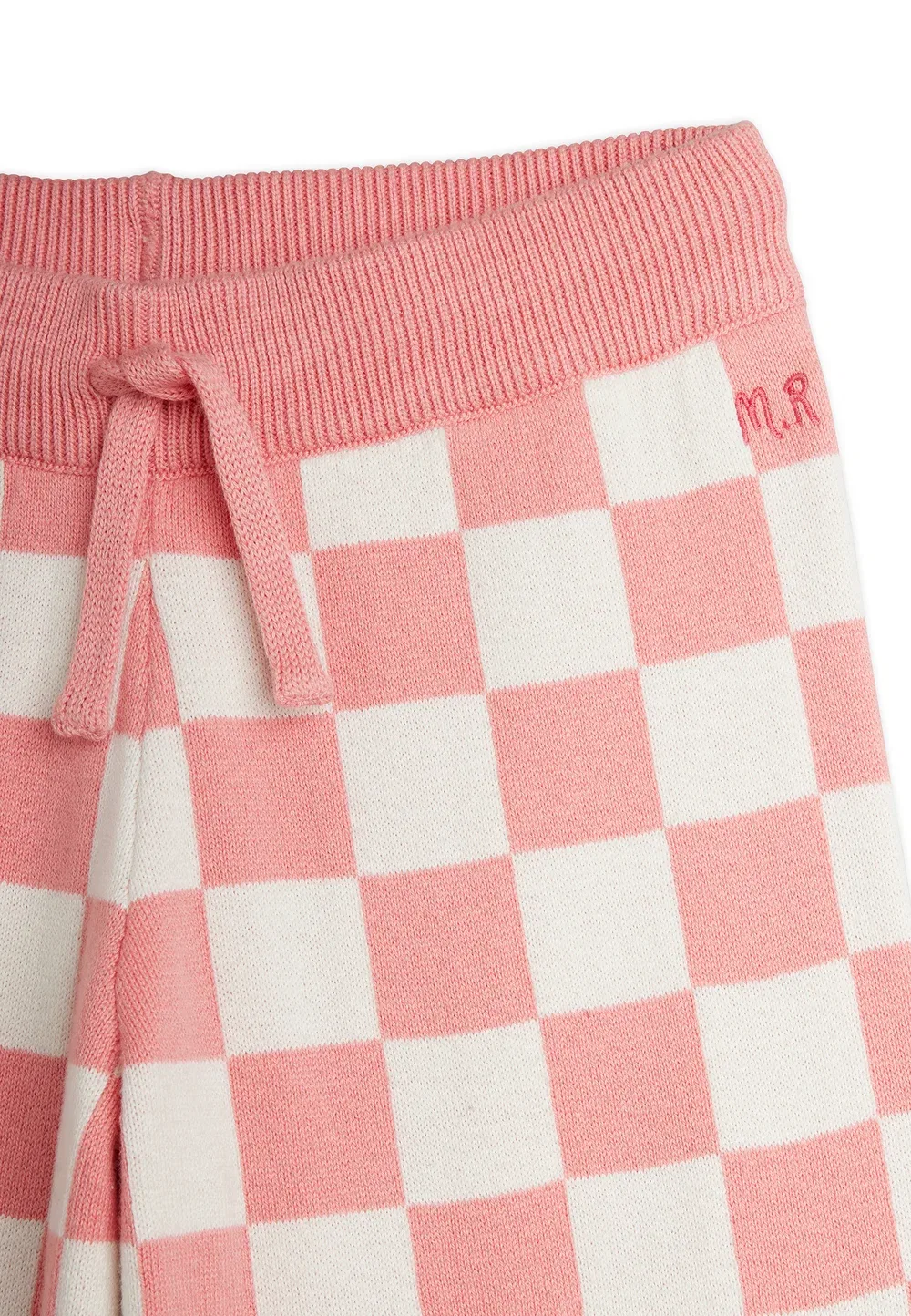 Шахматные клетчатые брюки унисекс Mini Rodini, Pink — фото 3