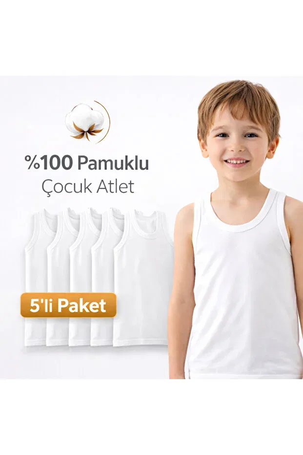 Детский комплект маек для мальчиков хлопковый Hobins Sportswear & Company, White