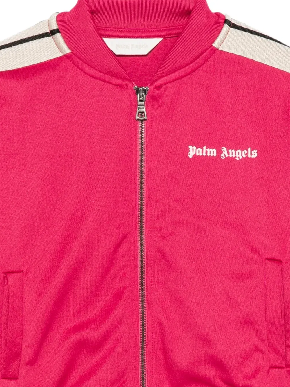 Куртка с логотипом и полосками по бокам Palm Angels Kids, розовый — фото 3