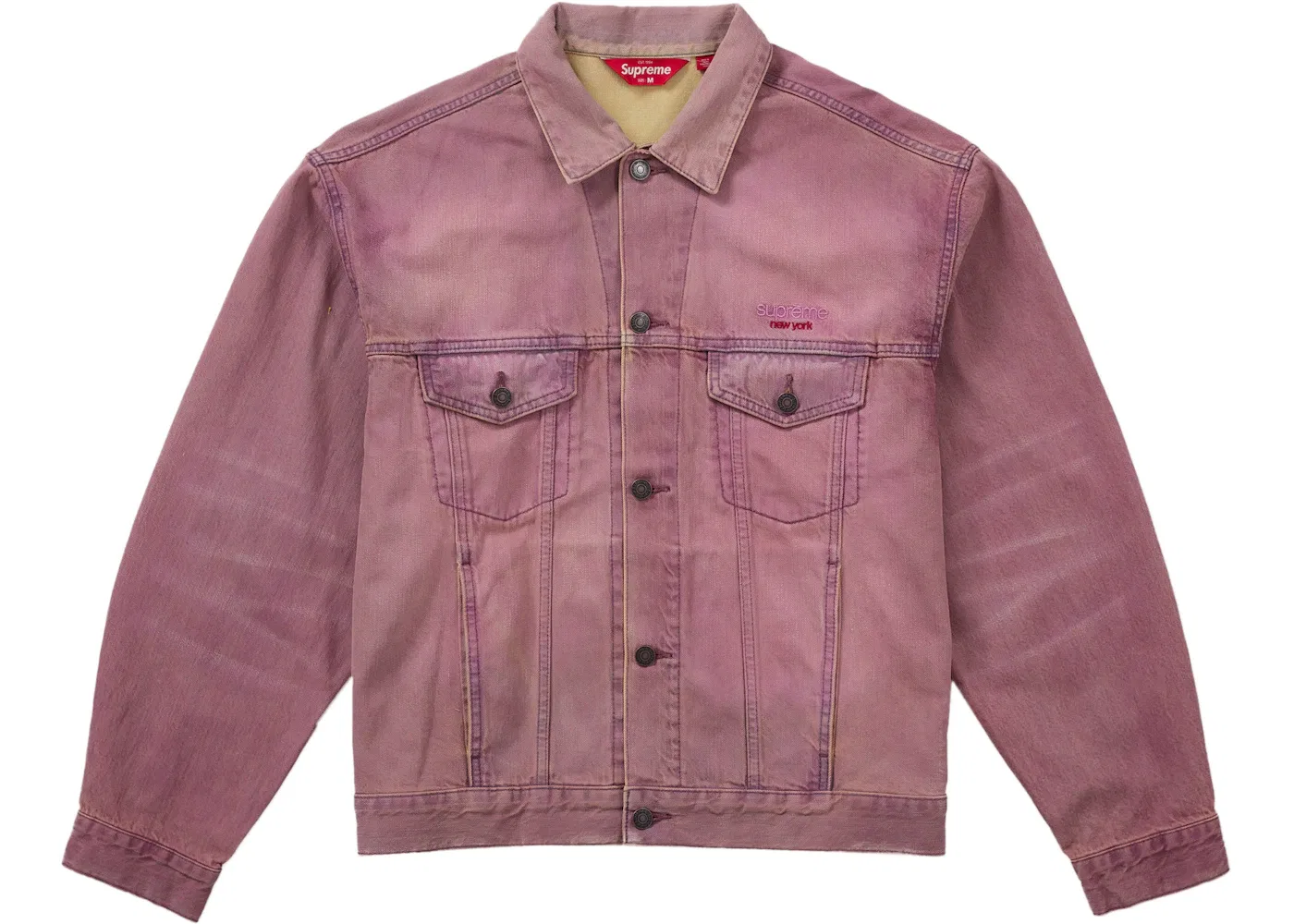 Мужская джинсовая куртка-тракер Supreme, Overdyed Purple