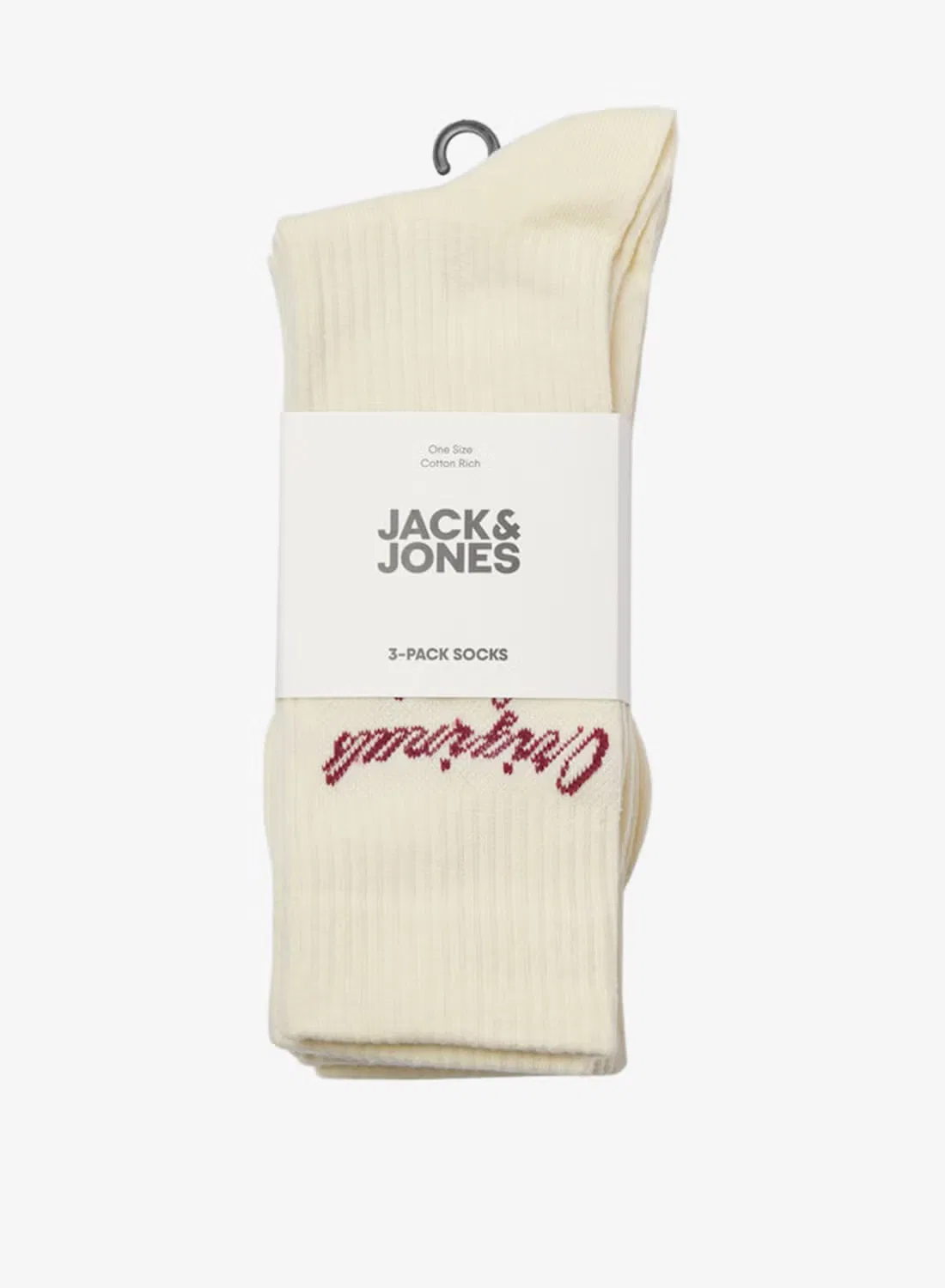 Носки средние с логотипом, комплект 3 пары, Jack & Jones Junior, белый — фото 2