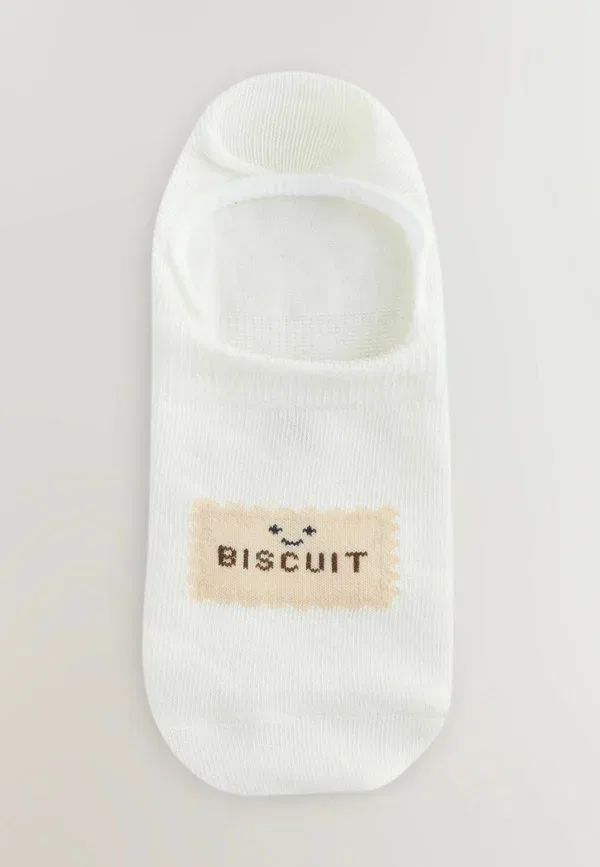 Носки 4 пары Biscuit motif invisible socks Next, white, белый — фото 2