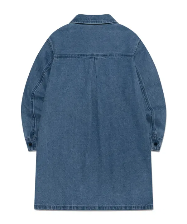 Платье джинсовое с воротником, Regular Fit, Lee Kids, индиго — фото 2