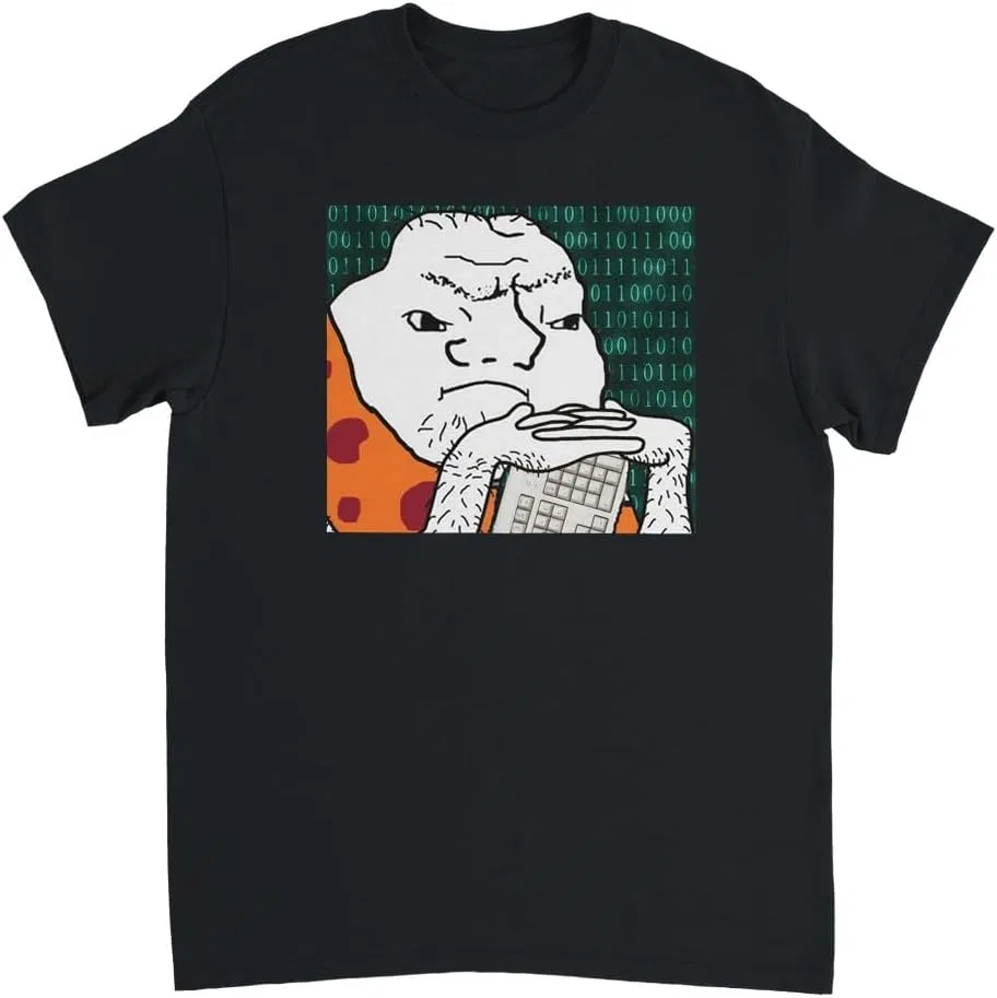 Футболка с принтом Grug Complexity Braindead Developer, Black
