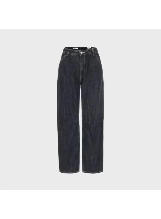 Джинсы классические мягкие удобные Zara, темно-синий — фото 2