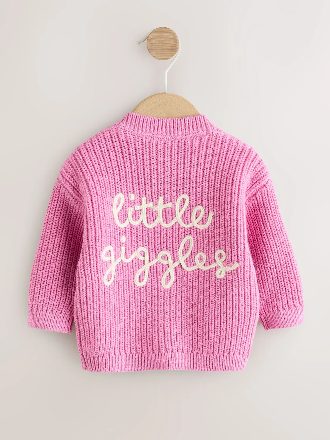 Кардиган для малышей с вышивкой Little Giggles Next, розовый