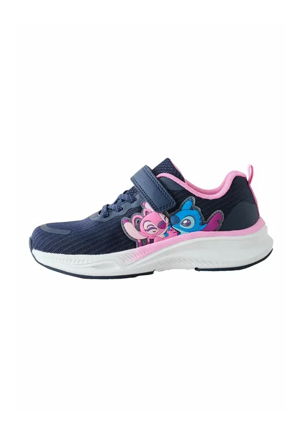 Кроссовки на шнуровке Regular Fit, Next, Navy Pink Lilo & Stitch, темно-синий/розовый