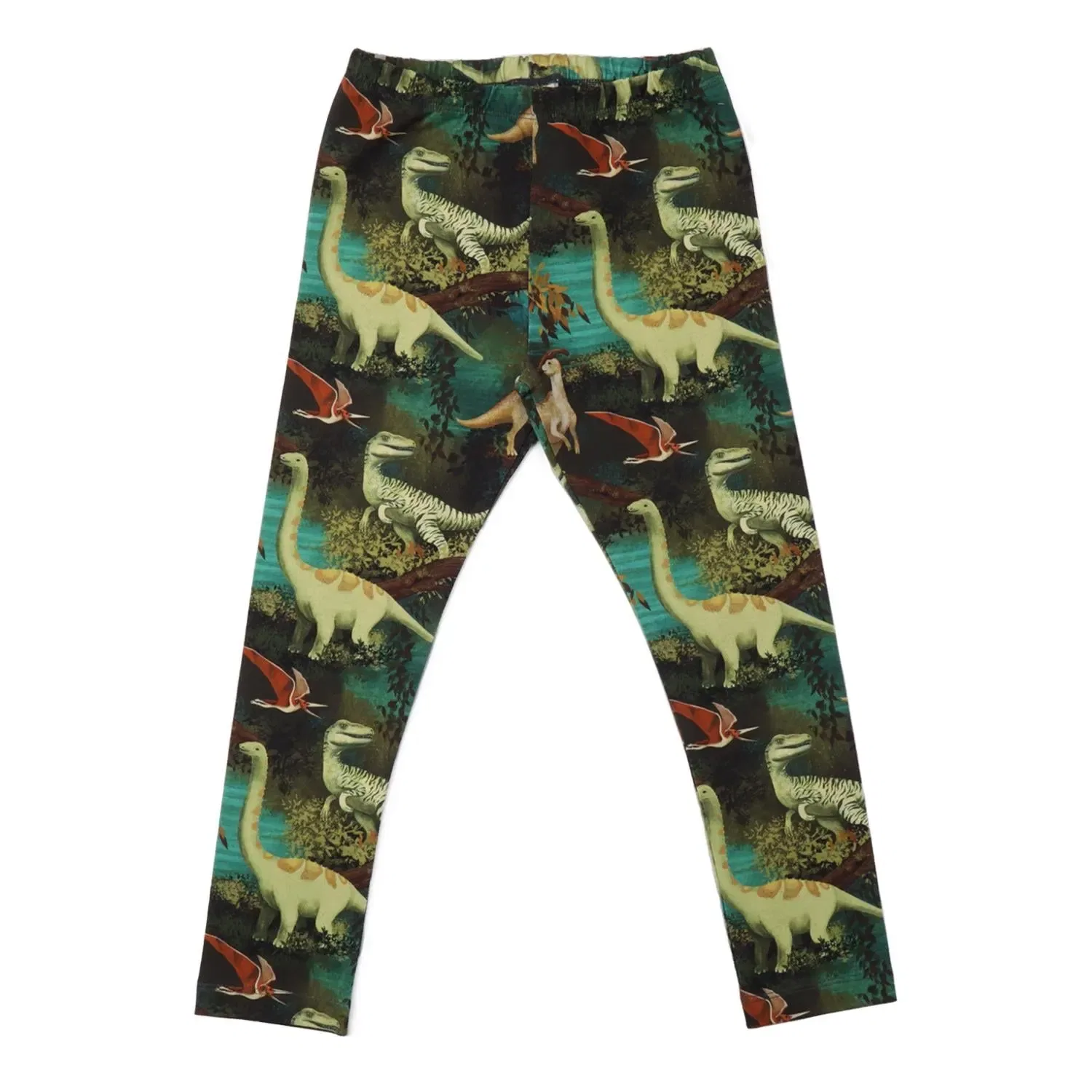 Леггинсы хлопковые Dinosaur Jungle Walkiddy, зеленый