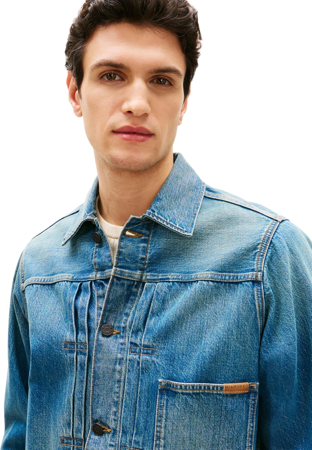Мужская куртка-тракер Tommy Hilfiger, Denim (Mario Blue) — фото 4