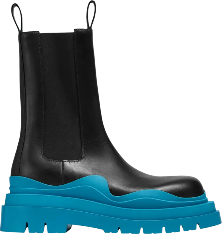 

Ботинки Bottega Veneta Tire Boot Black Amalfi Blue, черный