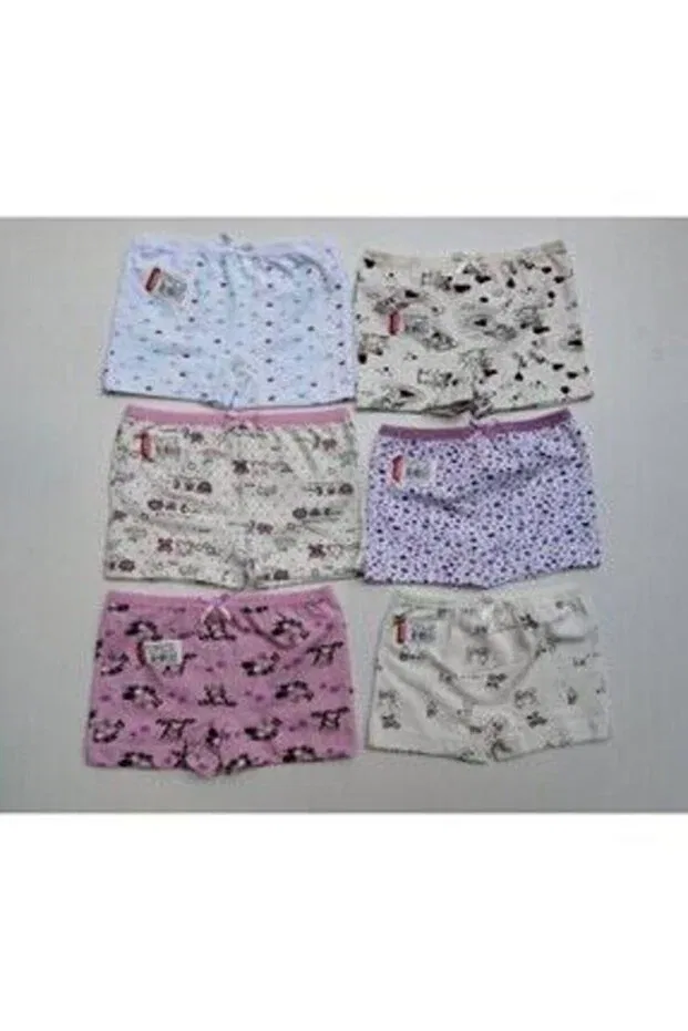 Детские боксеры для девочек с принтом 6 шт Boxer Shorts Ceylanoğlu, Multicolor — фото 2