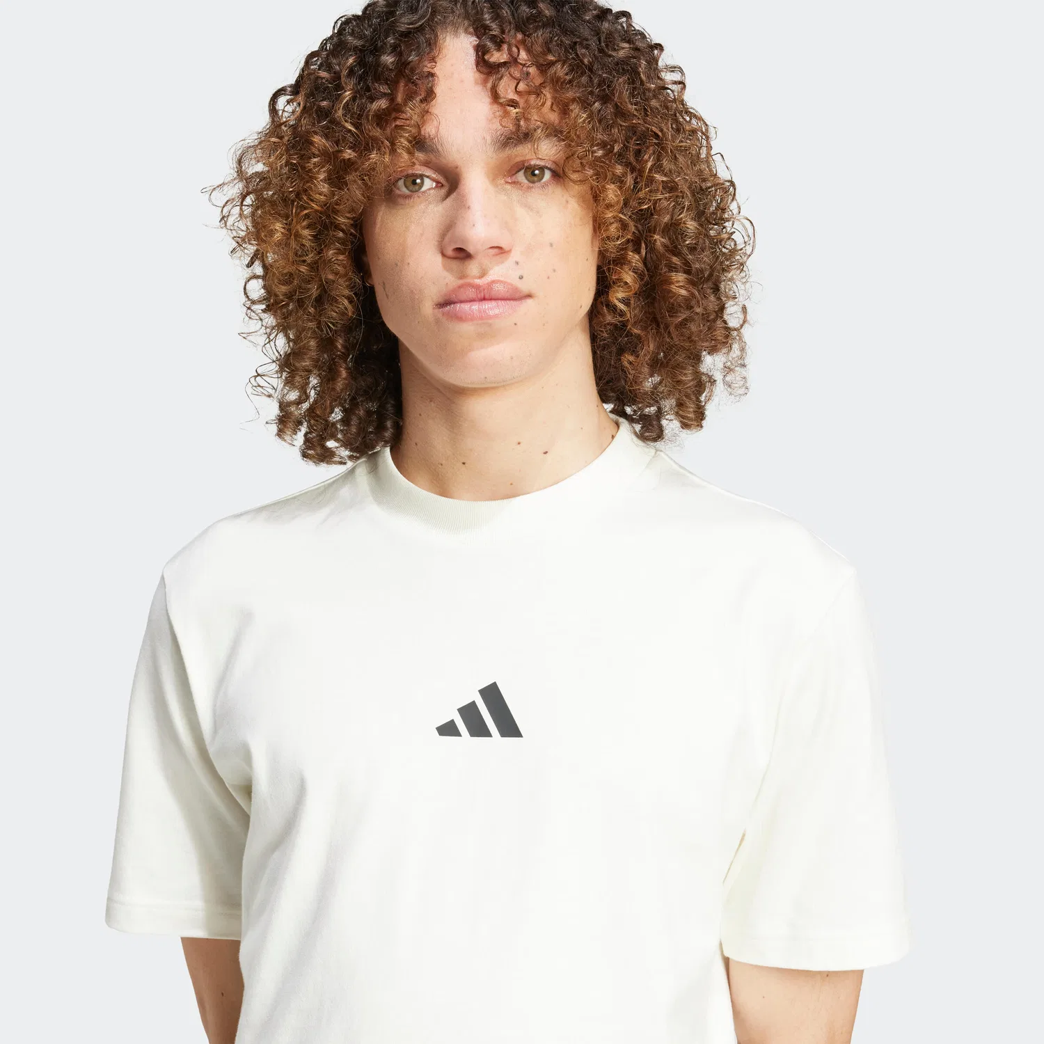Мужская футболка с коротким рукавом T-Shirt Herren weiß Adidas, Weiss — фото 2