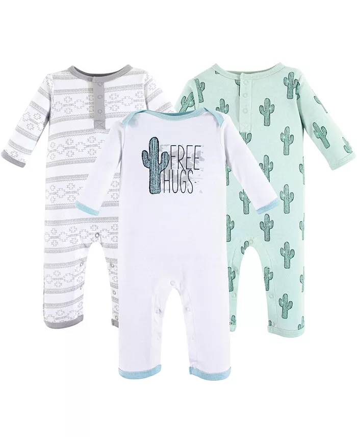 

Комбинезоны для девочек из хлопка, 3 шт., Ikat Elephant, 18-24 месяца Yoga Sprout, зеленый