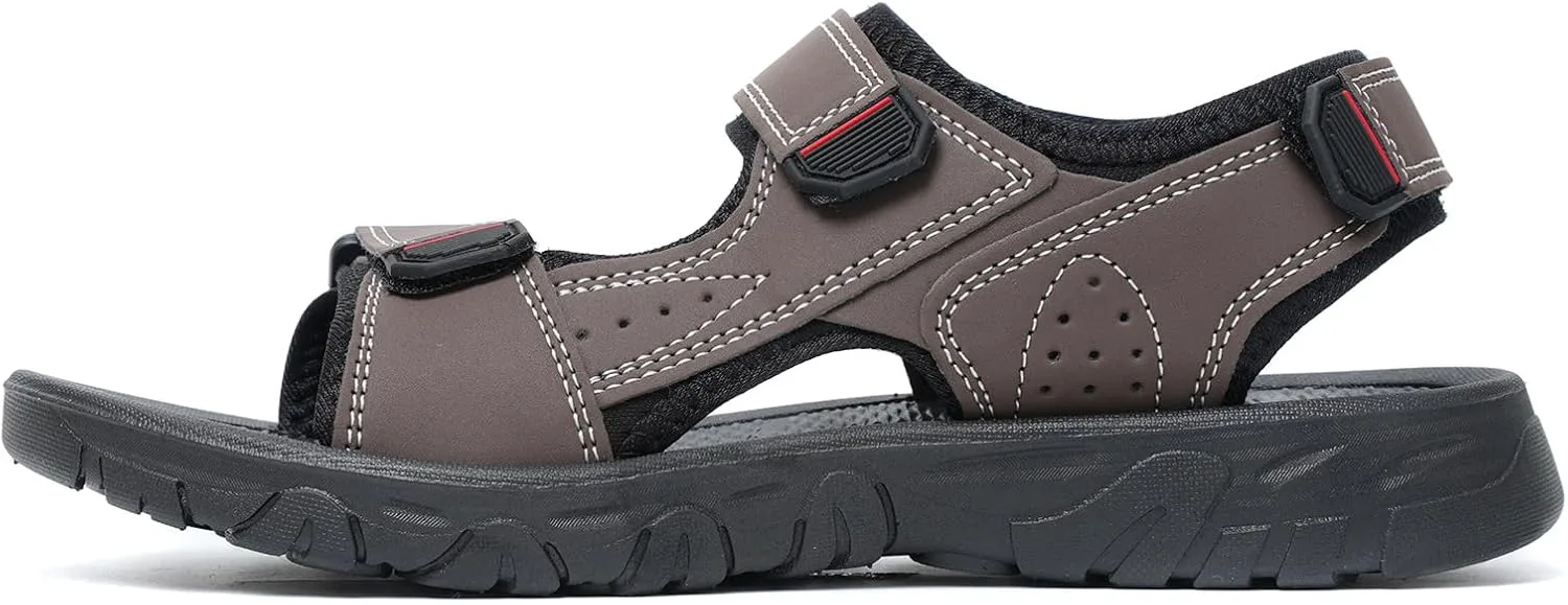 

Мужские спортивные сандалии с открытым носком для улицы и пляжа, сандалии-рыбацкие для мужчин, летние легкие спортивные сандалии для ходьбы, походов и повседневного ношения, водная обувь GSOHINO, коричневый