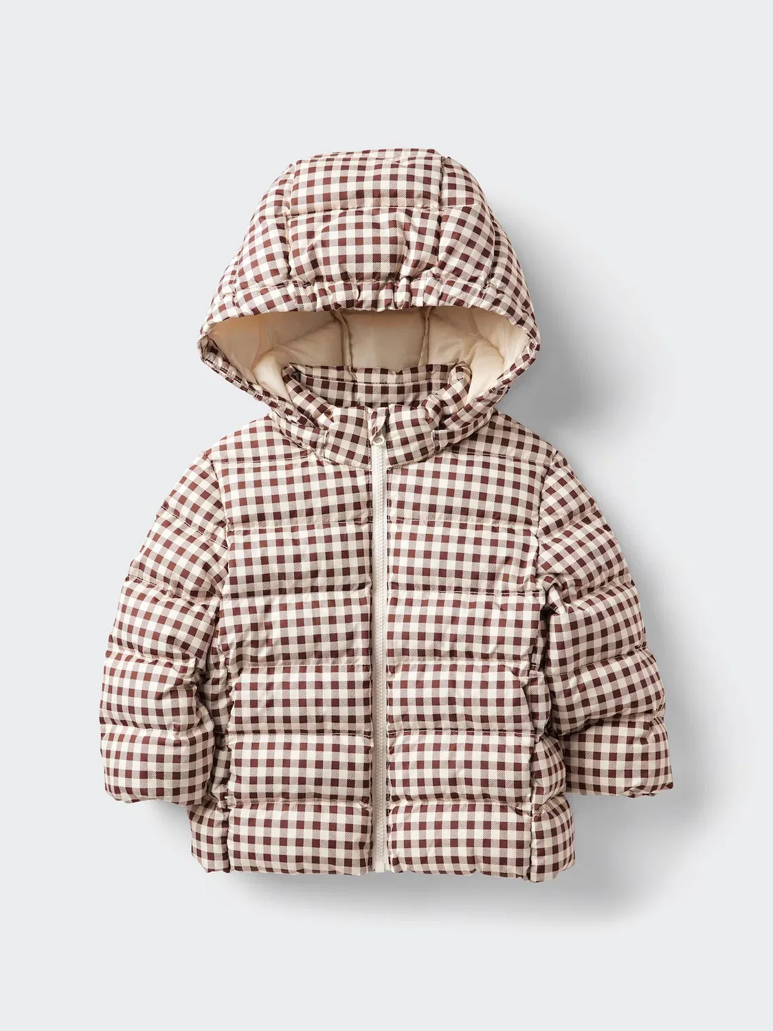 Парка Uniqlo pufftech, моющаяся, коричневый