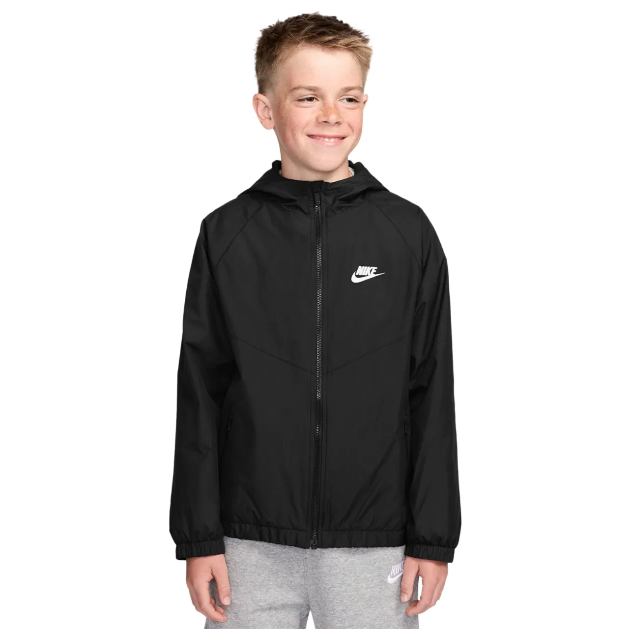 Ветровка для мальчиков Windrunner Nike, черный/белый