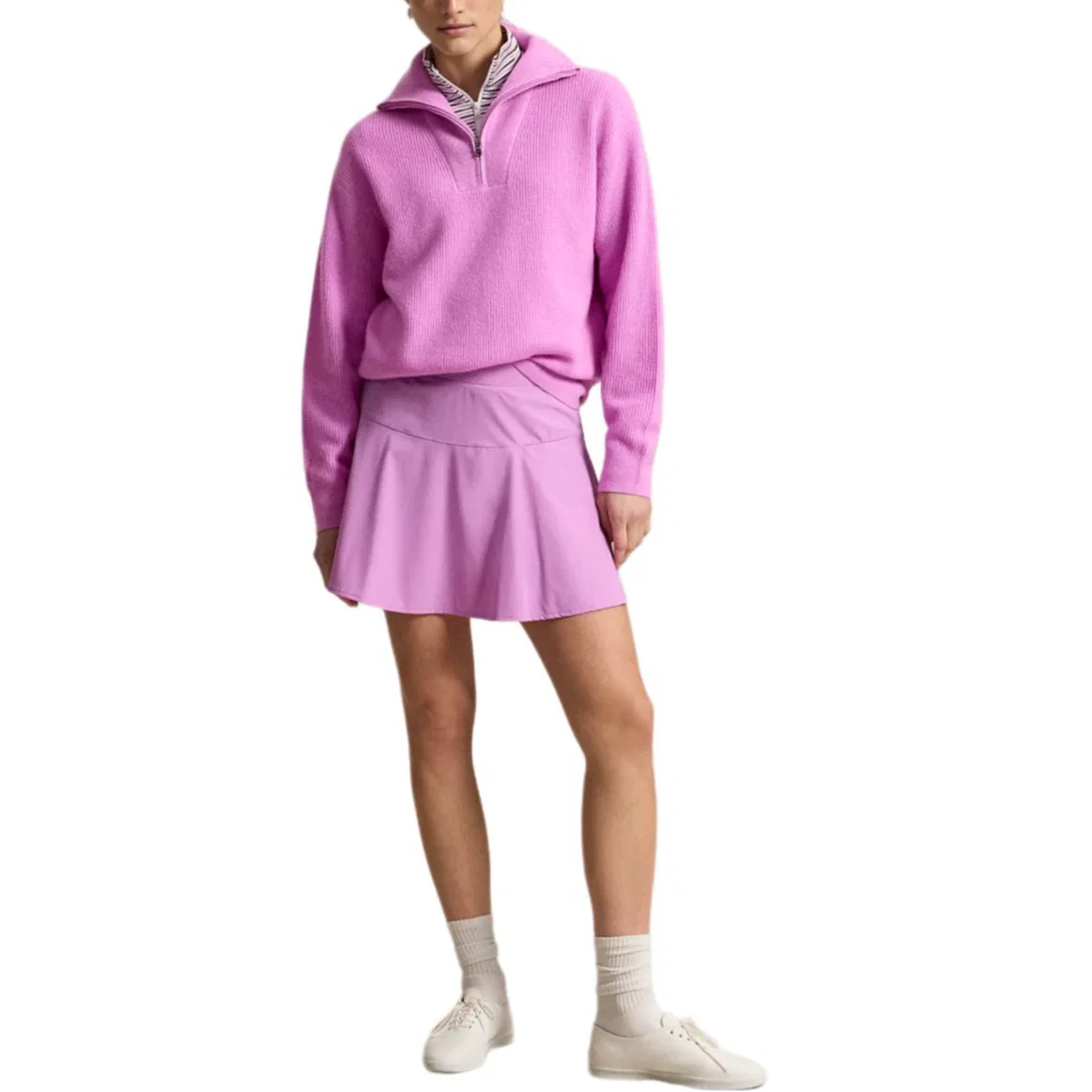 Женский кашемировый свитер с воротником-стойкой Purple Polo Ralph Lauren, Purple — фото 4