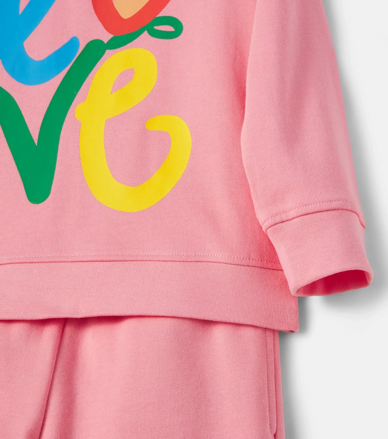 Комплект из хлопкового флиса с принтом Stella Mccartney Kids, розовый — фото 3