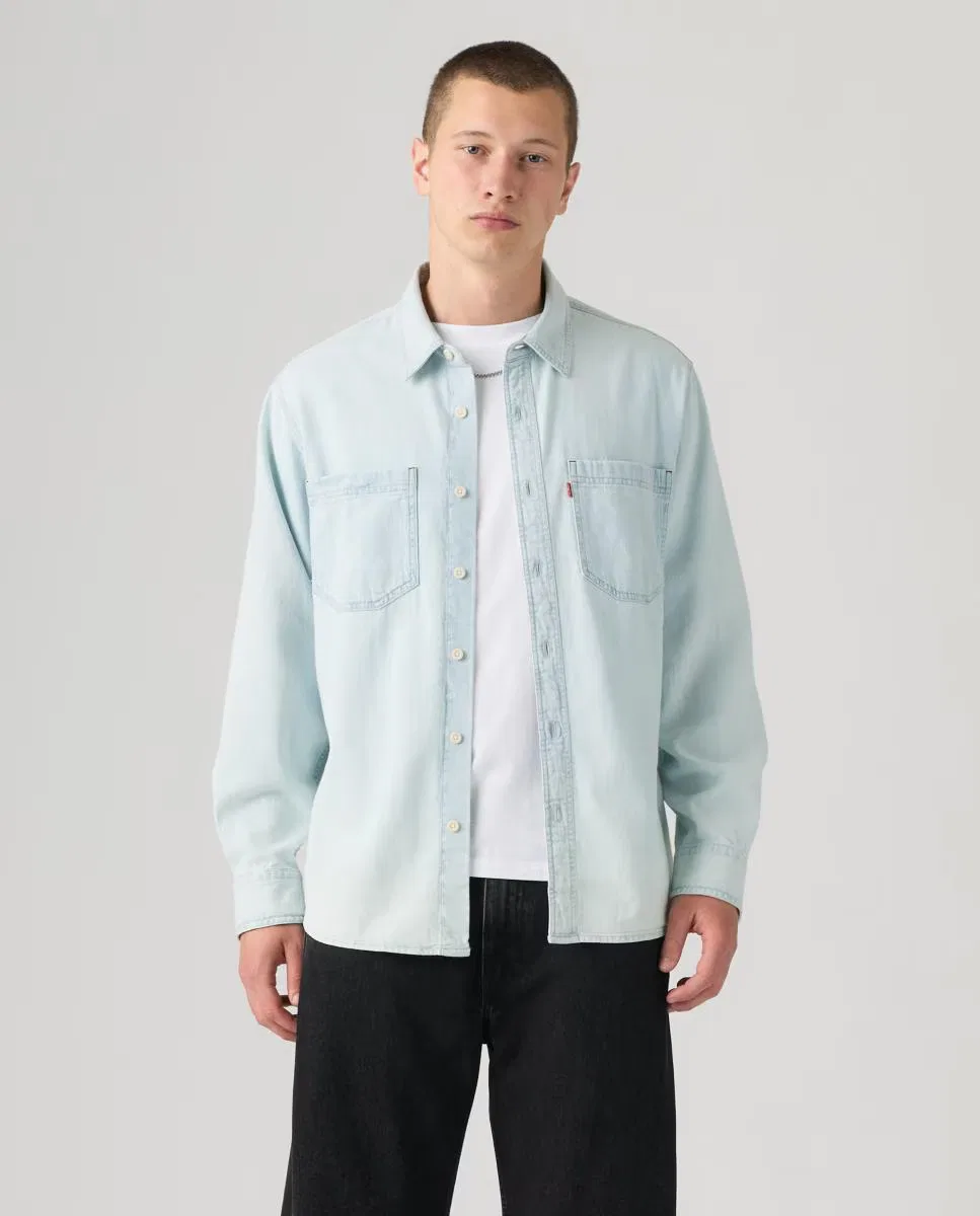 Мужская рубашка с длинным рукавом, Vaquera, Levi's, голубой