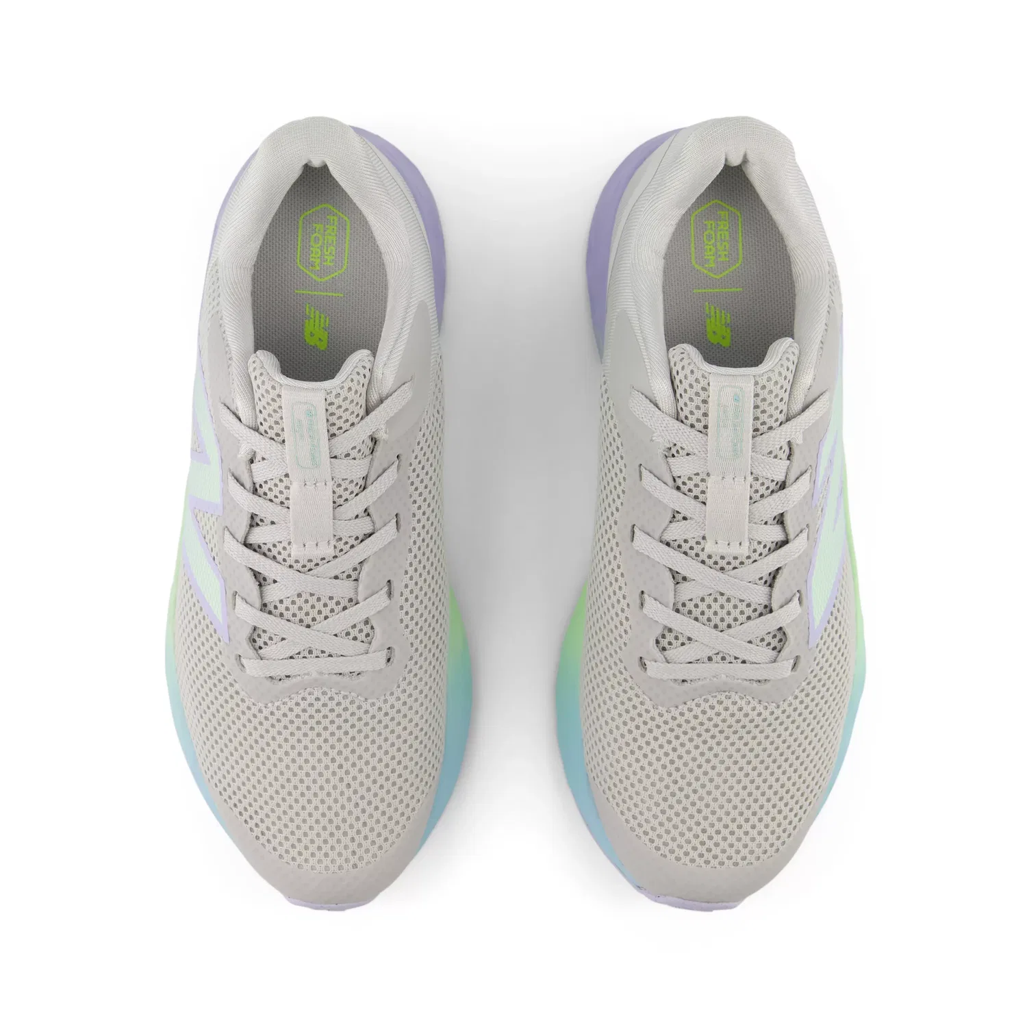 Детские кроссовки для мальчиков и девочек с дышащим верхом Fresh Foam Arishi v4 Lace New Balance, Grey Matter With Daybreak And Cosmic Jade — фото 4