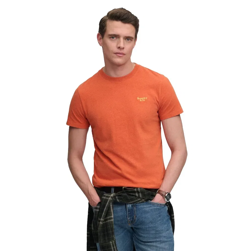 Мужская футболка с коротким рукавом Essential Serif Logo Superdry, Orange