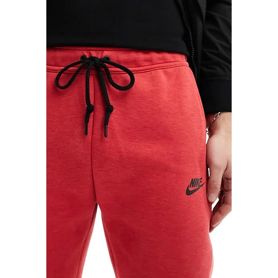 Спортивные брюки Tech Fleece с утяжкой Nike Sportswear, Красный — фото 4