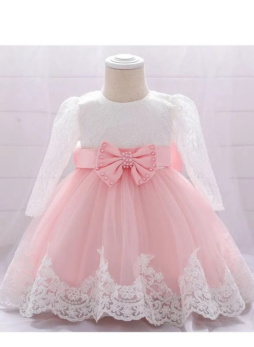 Платье с цветочной аппликацией для девочки Best Gift Fashion, розовый