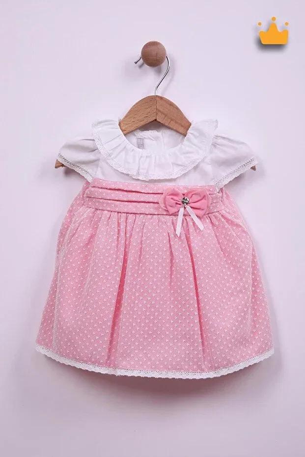 Детское платье для девочек кружевное Babydola, Pink — фото 2
