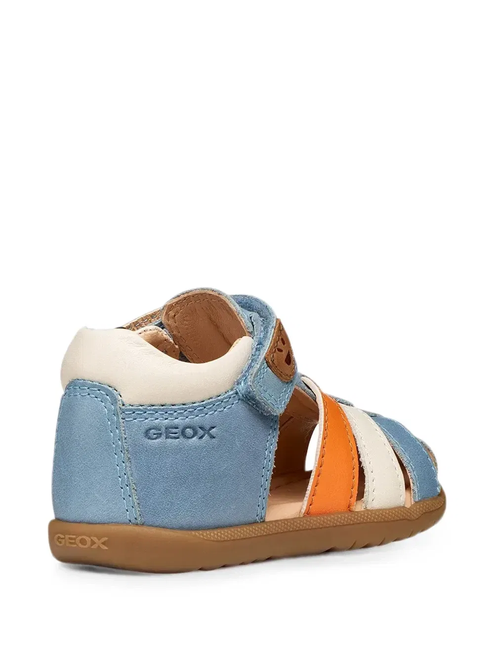 Сандалии с сенсорной застежкой из кожи Geox Kids, синий — фото 3