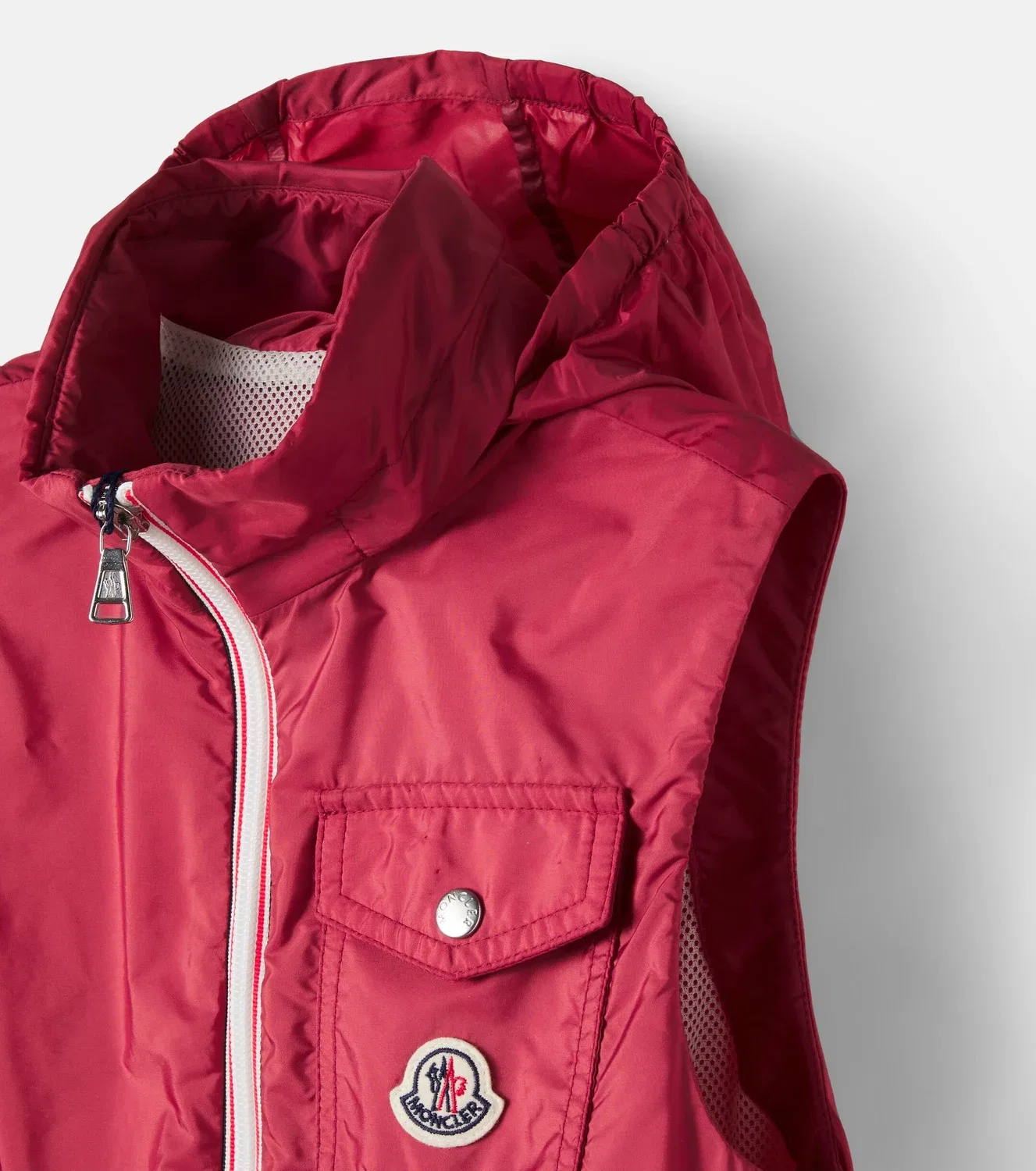 Жилет с молнией Moncler Enfant, красный — фото 4