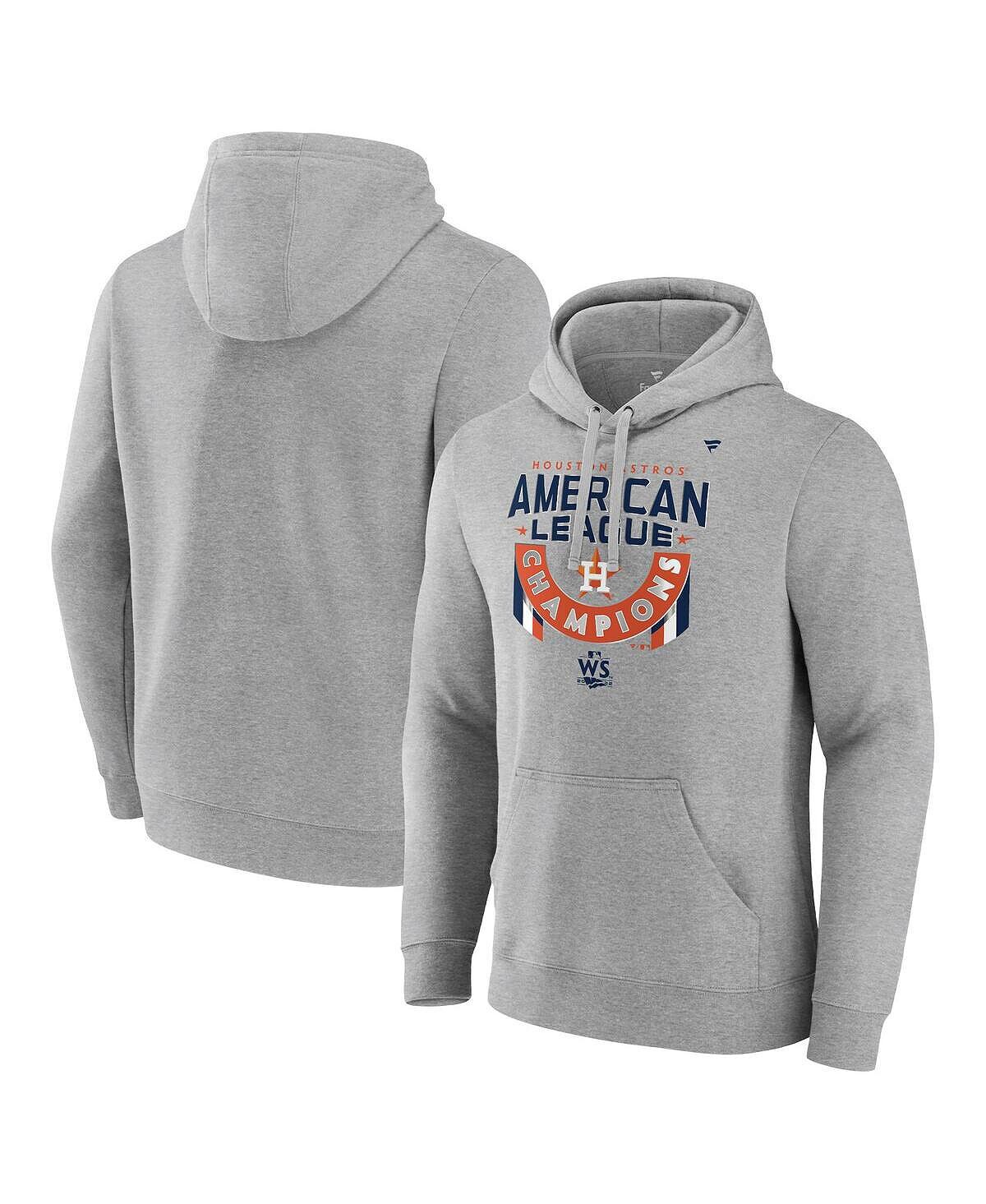 

Мужская фирменная толстовка с капюшоном heather grey houston astros 2022 american league champions locker room Fanatics, мульти