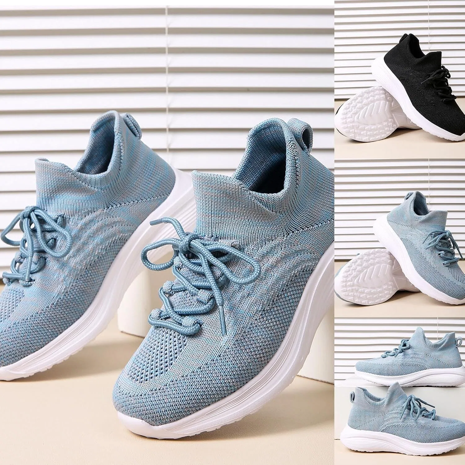Детские кроссовки для мальчиков с принтом Mesh, Light Blue — фото 3