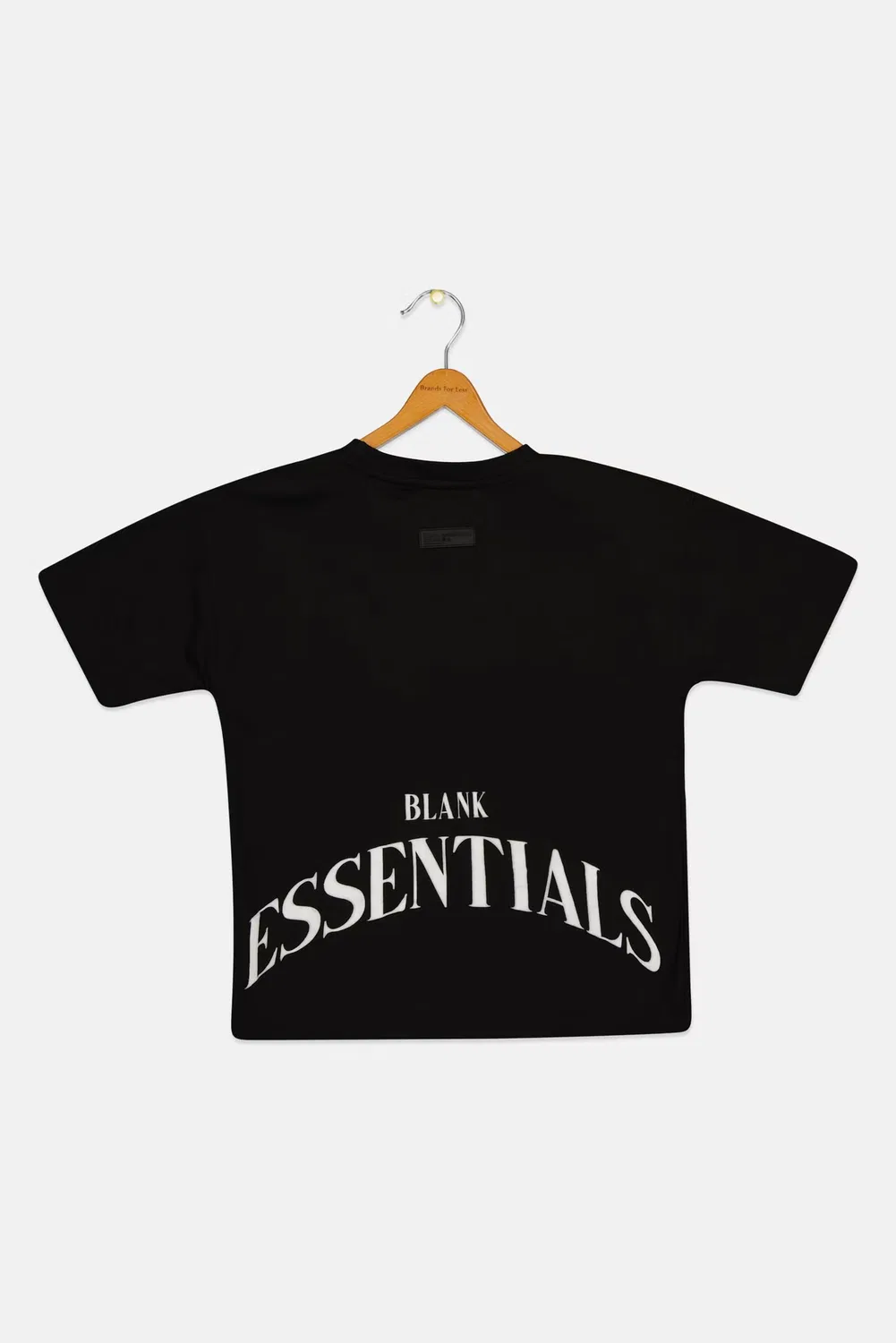 Футболка детская с логотипом бренда Blank Essentials, черный — фото 3