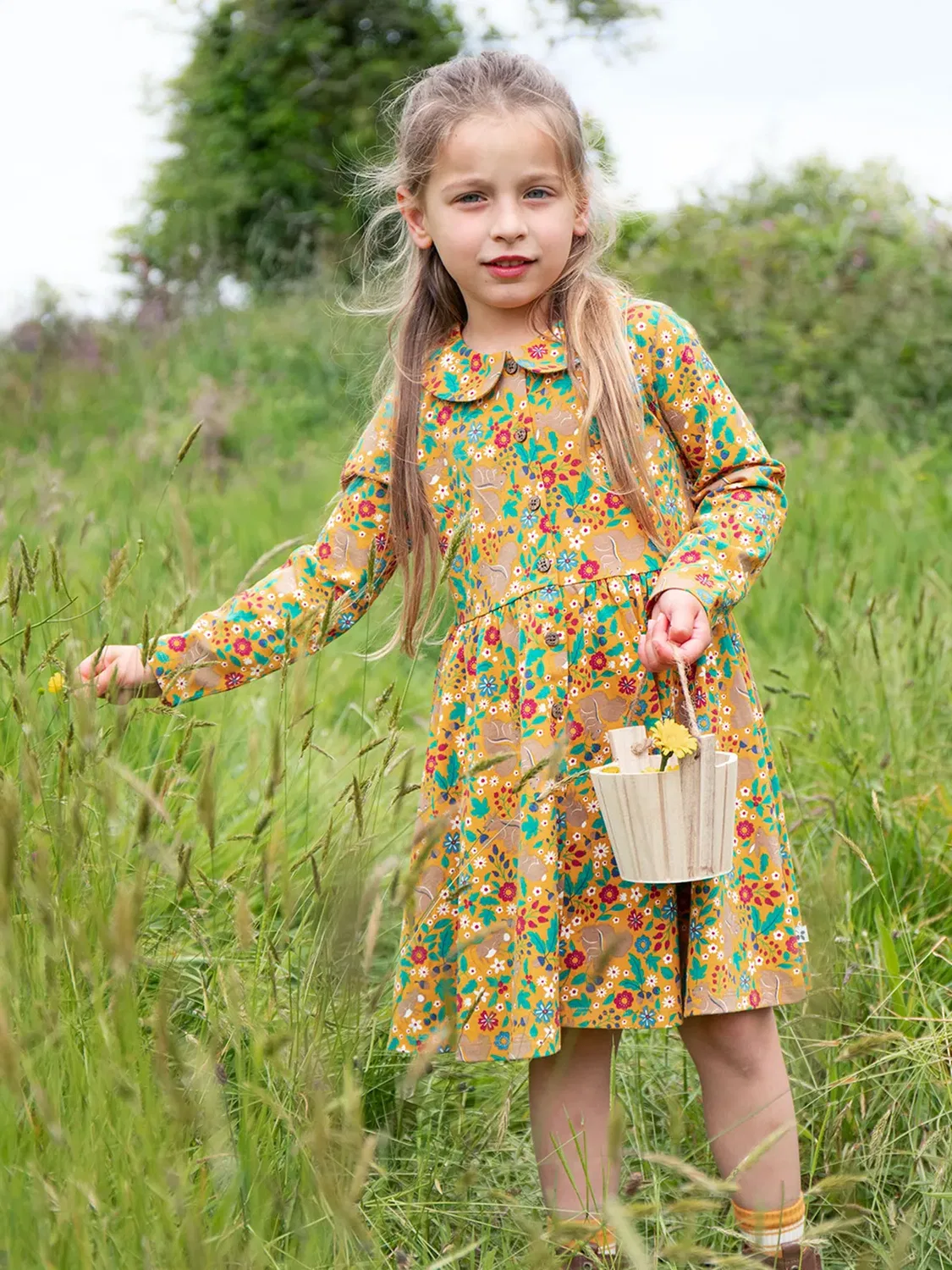 Детское платье Autumn Frugi, Yellow — фото 2