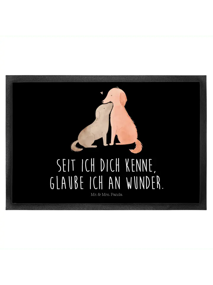 

Коврик Mr & Mrs Panda Hunde Liebe, черный