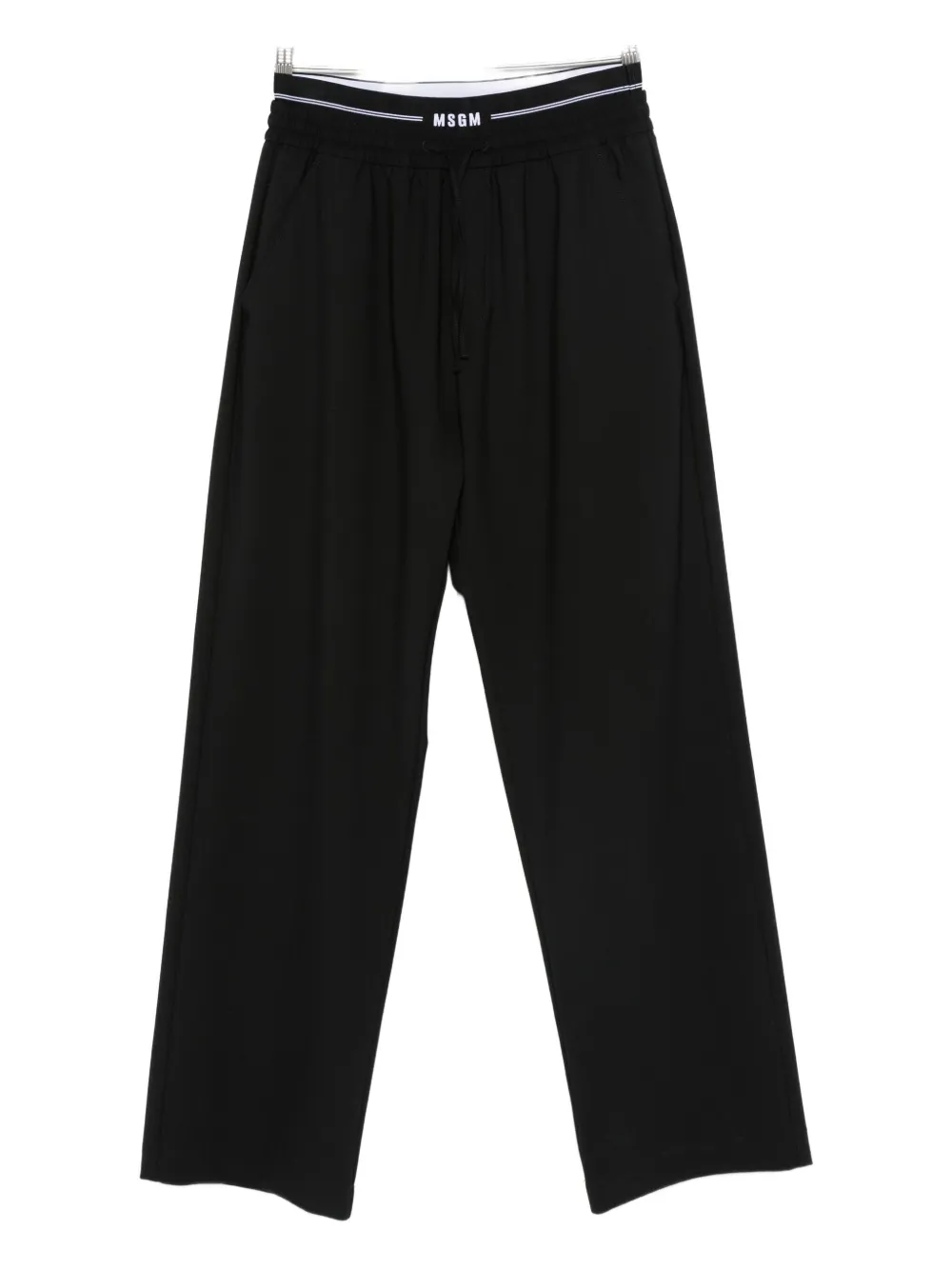 

Брюки с поясом с логотипом MSGM, черный