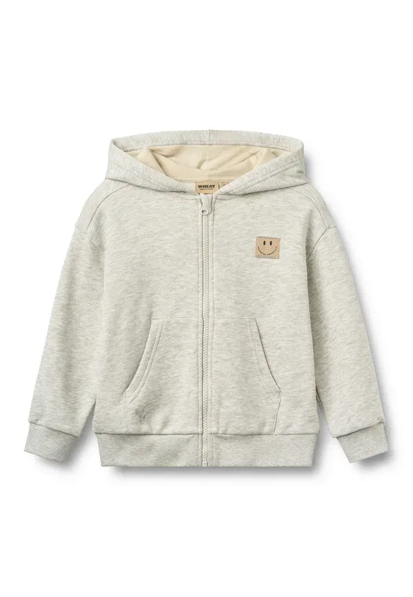 Худи с капюшоном на молнии, утепленное, Zip-up sweatshirt Wheat, Light Melange Grey, серый