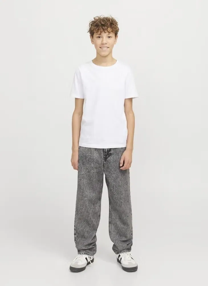Джинсы свободного кроя для подростков, серая деним, Jack & Jones Junior