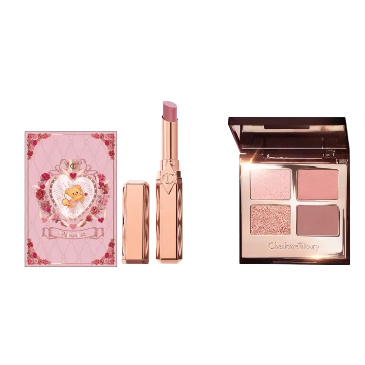 Набор для макияжа: палетка теней + помада Charlotte Tilbury, Whisper in The Moonlight & Pink
