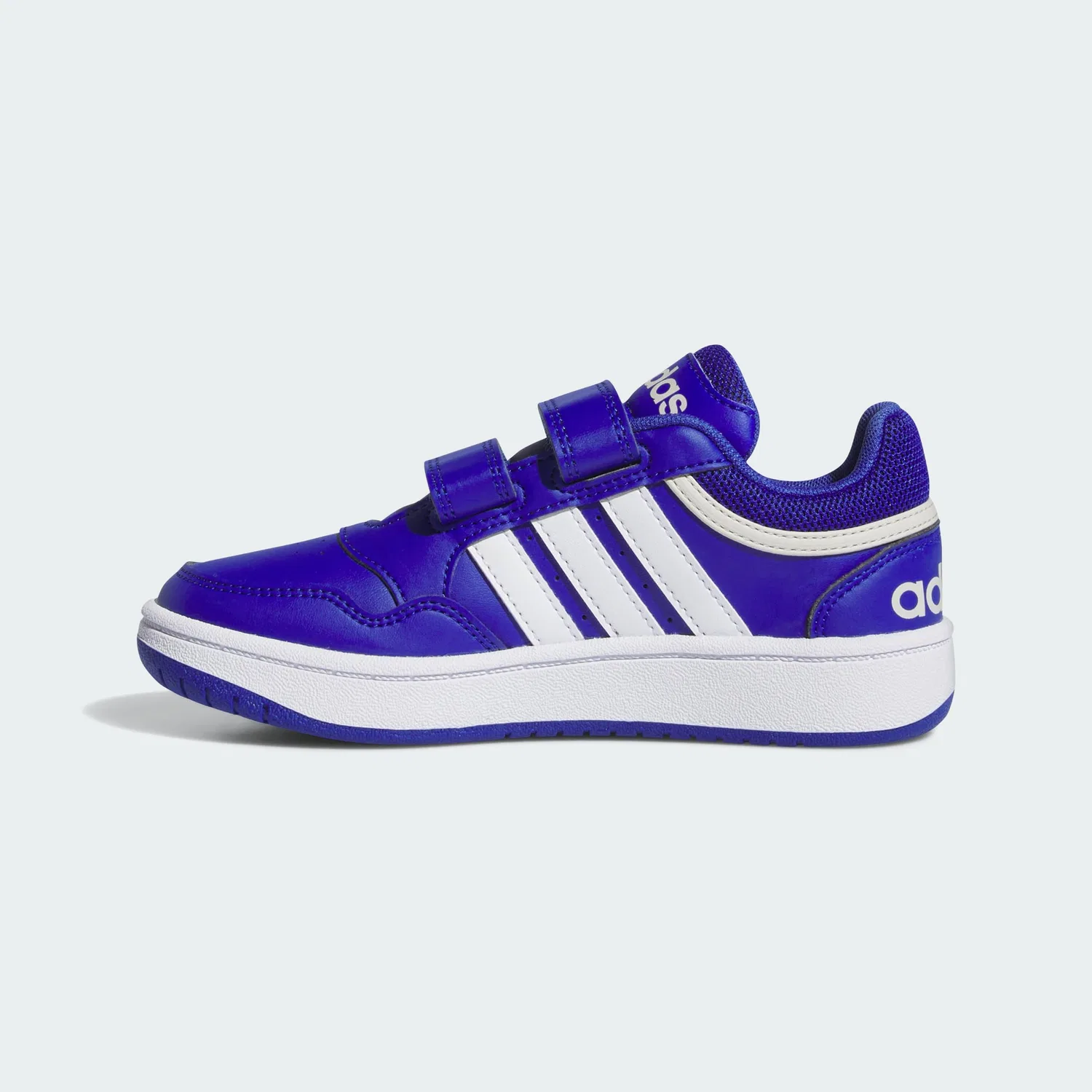 Детские кроссовки для мальчиков и девочек с липучкой Hoops Lifestyle Basketball Hook-and-loop Adidas, Team Royal Blue Cloud White Orbit Grey — фото 3