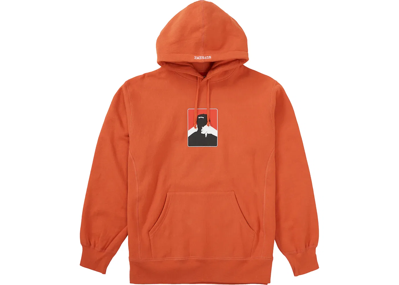 Мужской худи с принтом Hooded Sweatshirt (FW20) Supreme, Burnt Orange