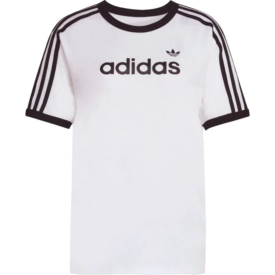 Футболка с принтом Linear Tee adidas, Бело-черный — фото 3