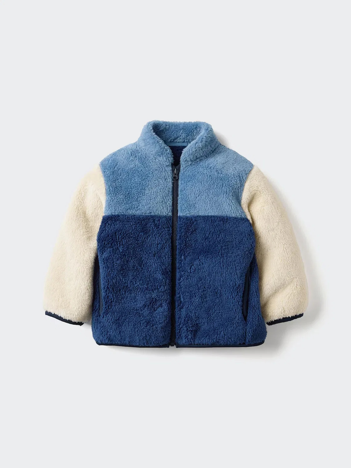 Куртка Uniqlo, флисовая, на молнии, синий