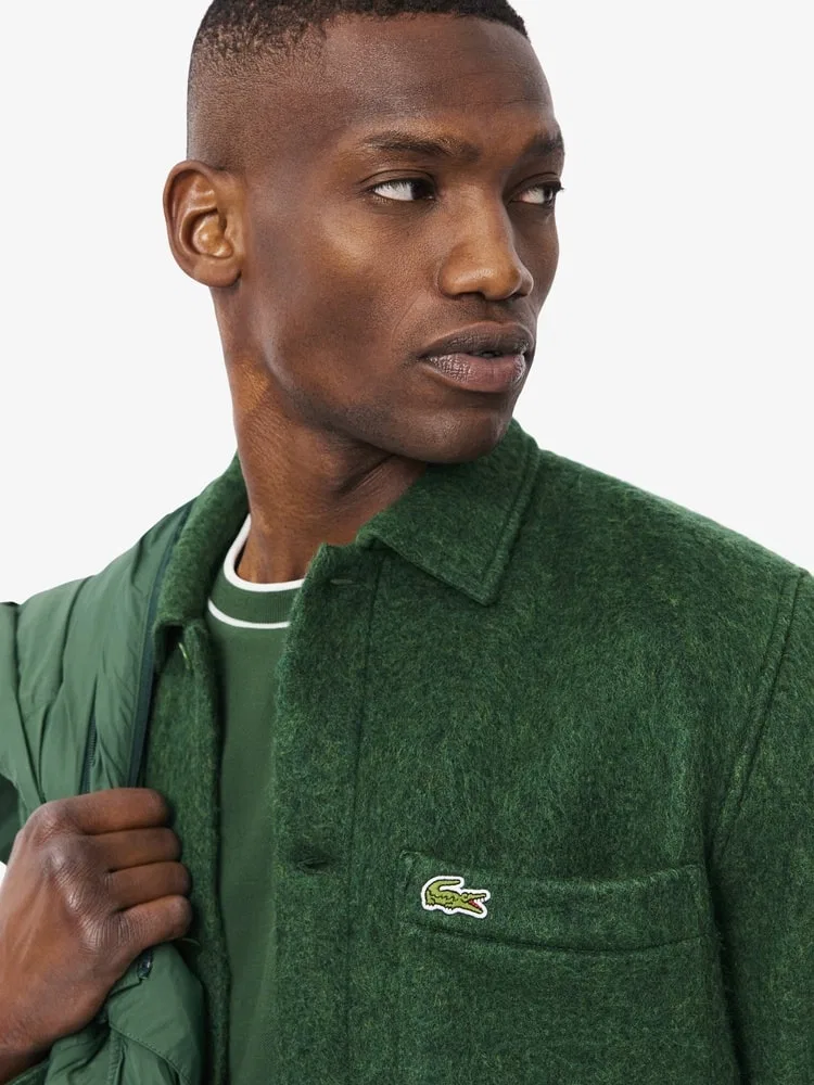 Рубашка длинный рукав букле LACOSTE, Green — фото 2