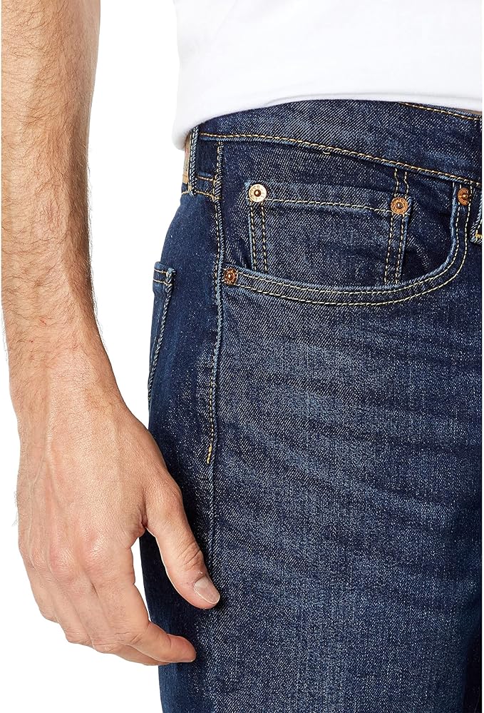 Мужские джинсы Levi's 514 прямого кроя Clean Run Dark Indigo (Advanced Stretch), темно-синий — фото 3