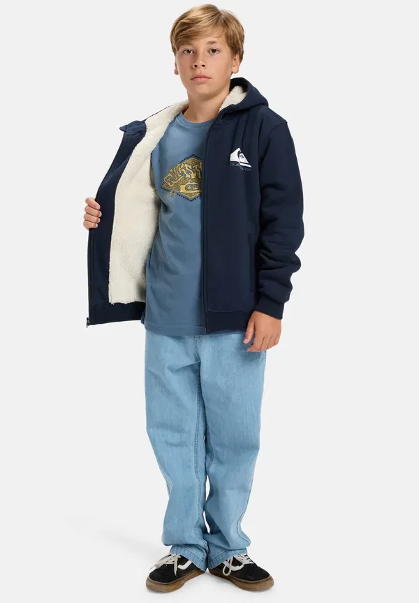Толстовка на молнии флисовая Sherpa youth Quiksilver dark темно-синий
