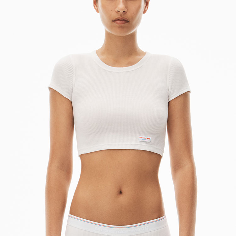 Футболка классическая женская белая Alexander Wang — фото 3