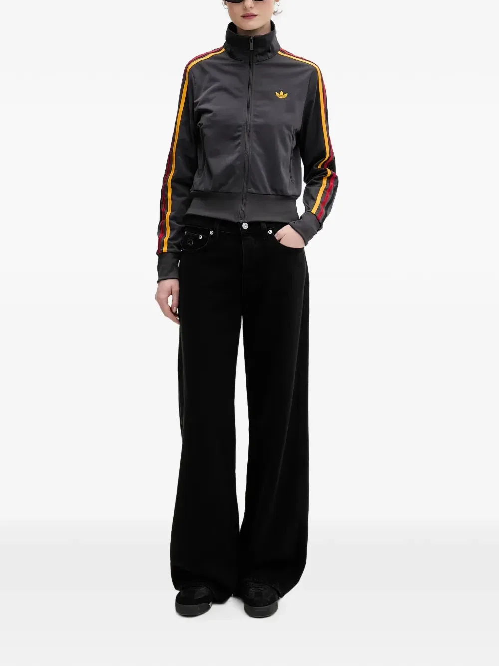 Кожаная куртка Firedbird Adidas, серый — фото 2