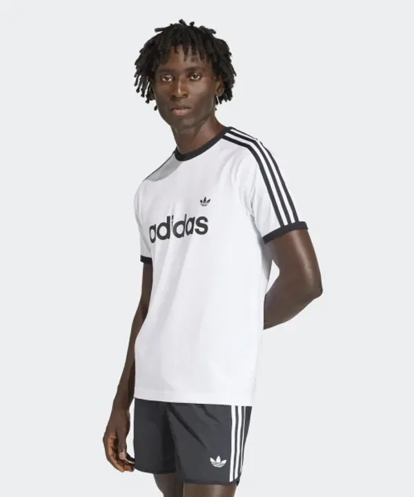 Футболка с 3 полосками, slim, Adidas, белый