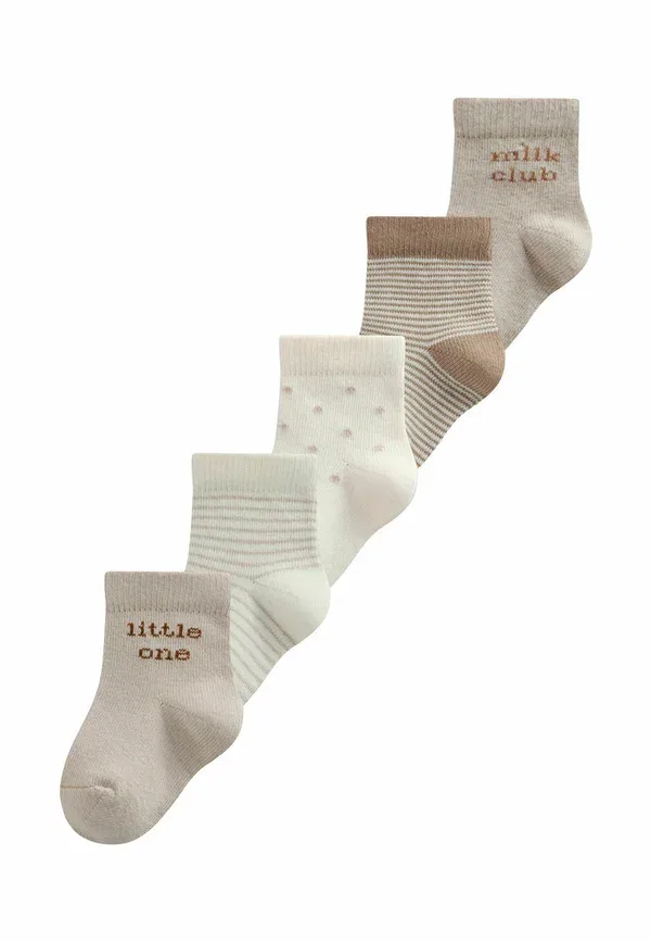 Носки 5 пар в комплекте, из хлопка, Baby socks unisex, Next, нейтральный, нейтральный